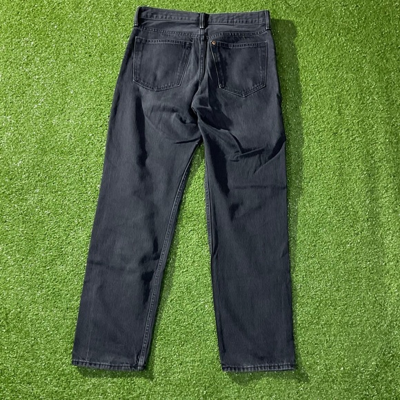 H&M Men’s Relaxed Fit Black Washed Denim Jeans - Picture 9 of 11